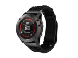 Bracelete Pulseira Fio Entrançado para Garmin Instinct Crossover Preto