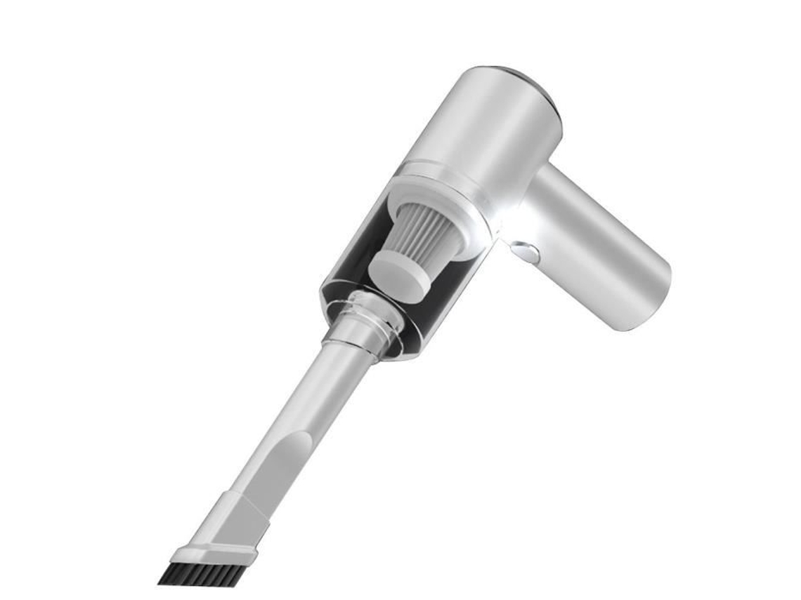 Limpeza Pintura Aspirador Portátil Sem Fio 6000Pa 120W Potente e Recarregável Usb para Carro Caminhão Suv Tipo Branco-A