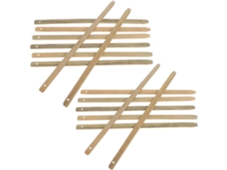 15 Peças De Estrutura De Leque Dobrável De Bambu Natural 25x1x0,2 Cm Para