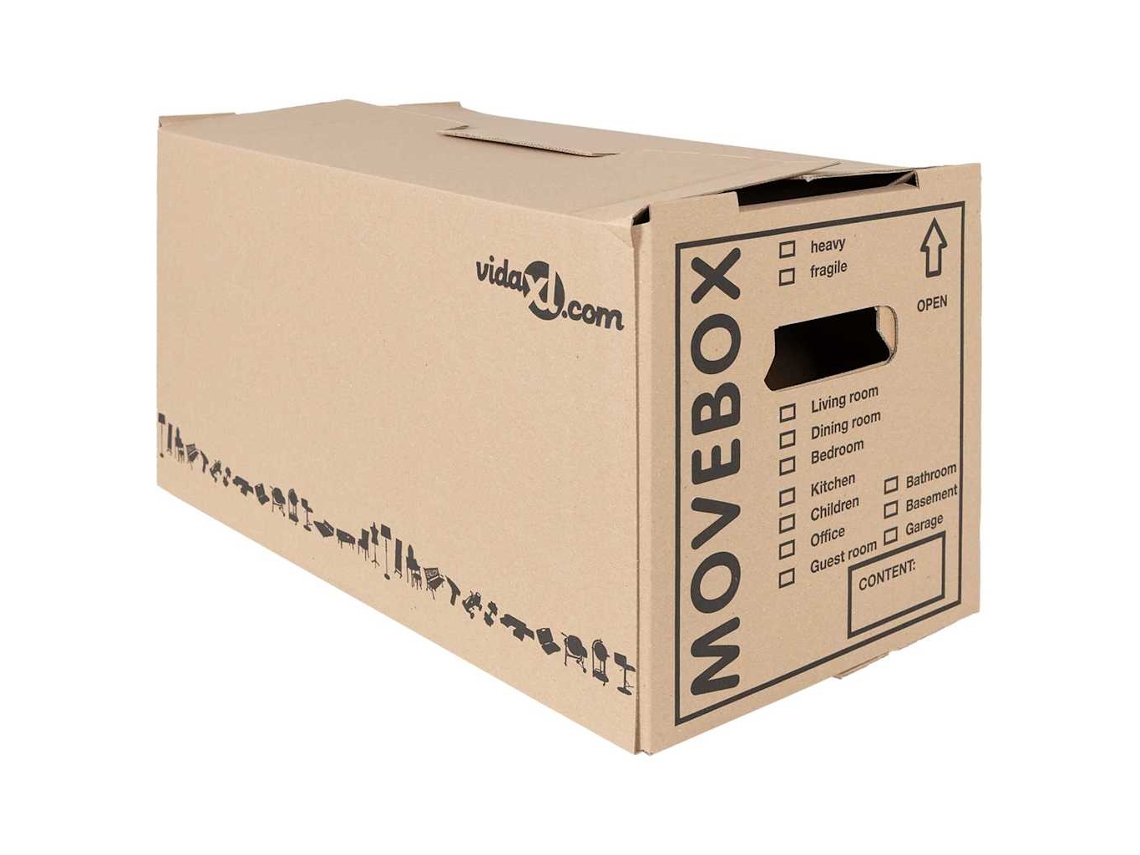 Conjunto 20 Caixa De Mudança Moderna Vidaxl Castanho Cartão