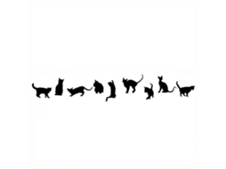 Adesivos Diy Gatinhos Preto LAXISCREED Decoração