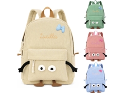 Mochila Infantil Personalizada Com Nome, Escolar De Veludo Cotelê Para Meninas Meninos, Jardim De Infância,