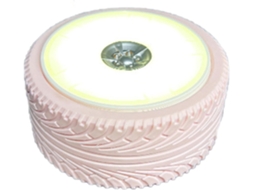 Luminária de mesa Cocoarm em ABS com carregamento USB, dobrável, luz quente, 250mAh, compacta, ideal para quarto e sala de estar.