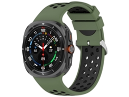 Bracelete De Silicone Para Samsung Galaxy Watch Ultra2 47mm Verde Militar