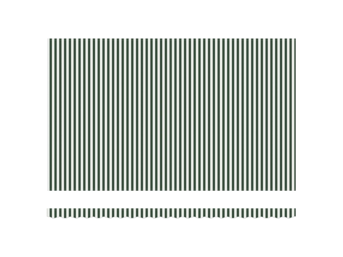 Toldo Retrátil Verde e Branco 500 X 300 X 165 Cm Tecido e Metal MAISON EXCLUSIVE