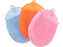 Lurelia Pack De 3 Escovas De Banho Para Bebé, Silicone Macio, Pega Ergonómica E Massagem Suave, Uso Diário