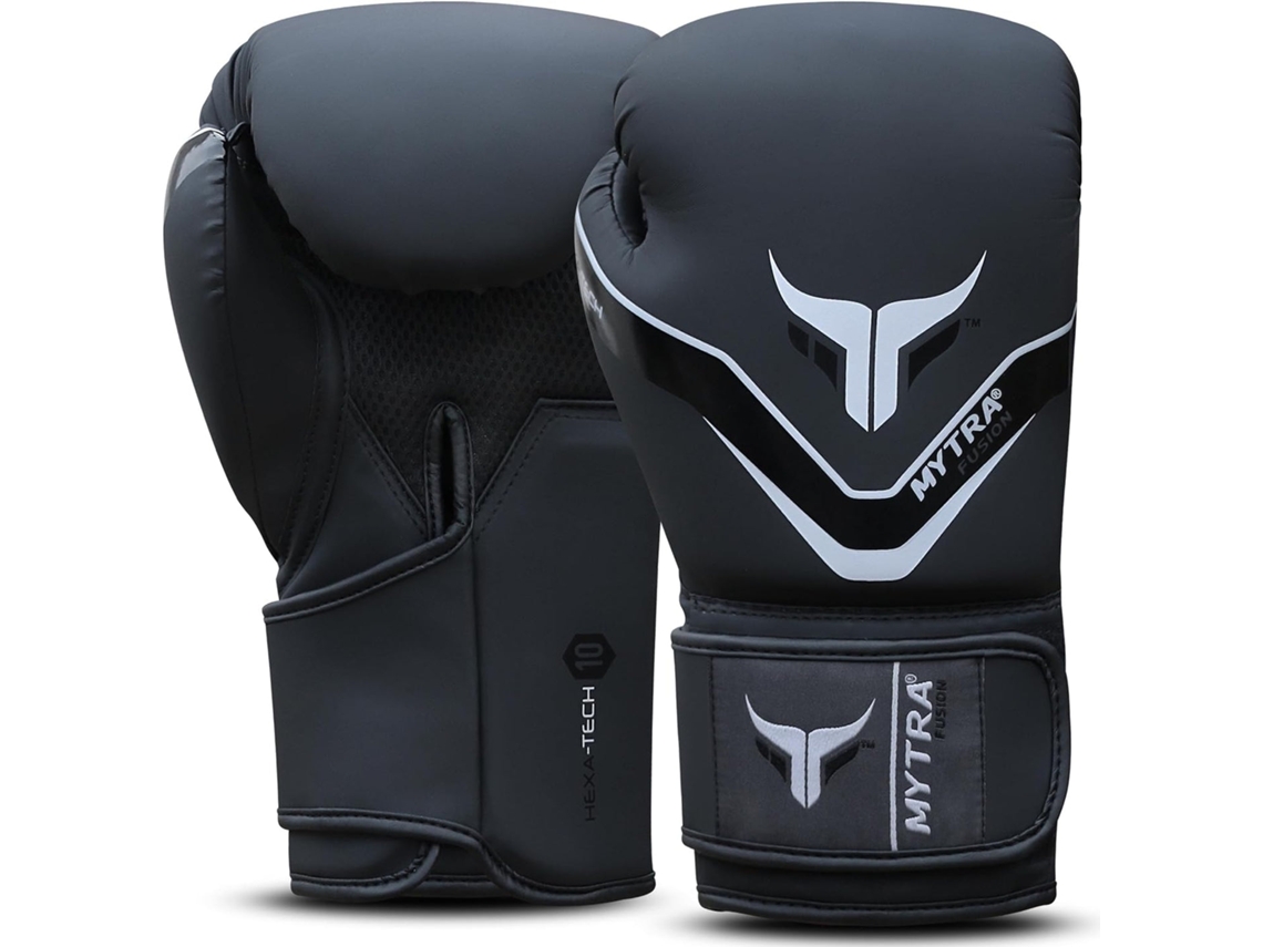 Luvas de Boxe MYTRA FUSION Hexa Tech Luvas de Sparring Kickboxing Preto