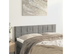 Vidaxl Cabeceiras Cinzento-claro 144x5x78/88 Cm Veludo