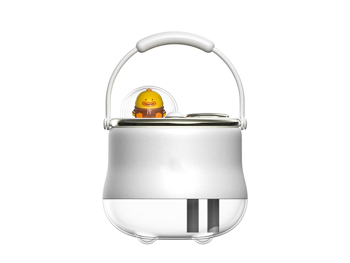 Umidificador de Ar 400ml Pato Cute Bateria Diffusor Mini Branco