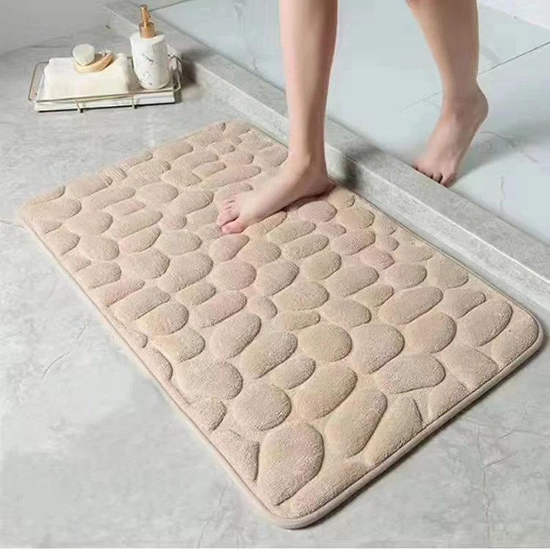 Tapete de Banheiro Antiderrapante 3d , Resistente a Perfurações e Absorvente, Lavável na Máquina, Secagem Rápida. MDUG (damasco)