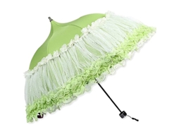 Guarda-chuva De Festa Plissado Com Recorte Verde Fruta Upf 50+ Leve E Compacto