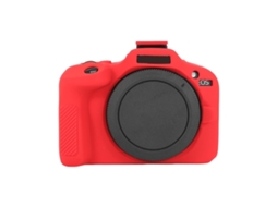 Capa Protetora De Silicone Macio Brilhante Para Canon Eos R100 Vermelha