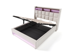 Cama Estofada 140x200 com Usb e Led PAPRIKA