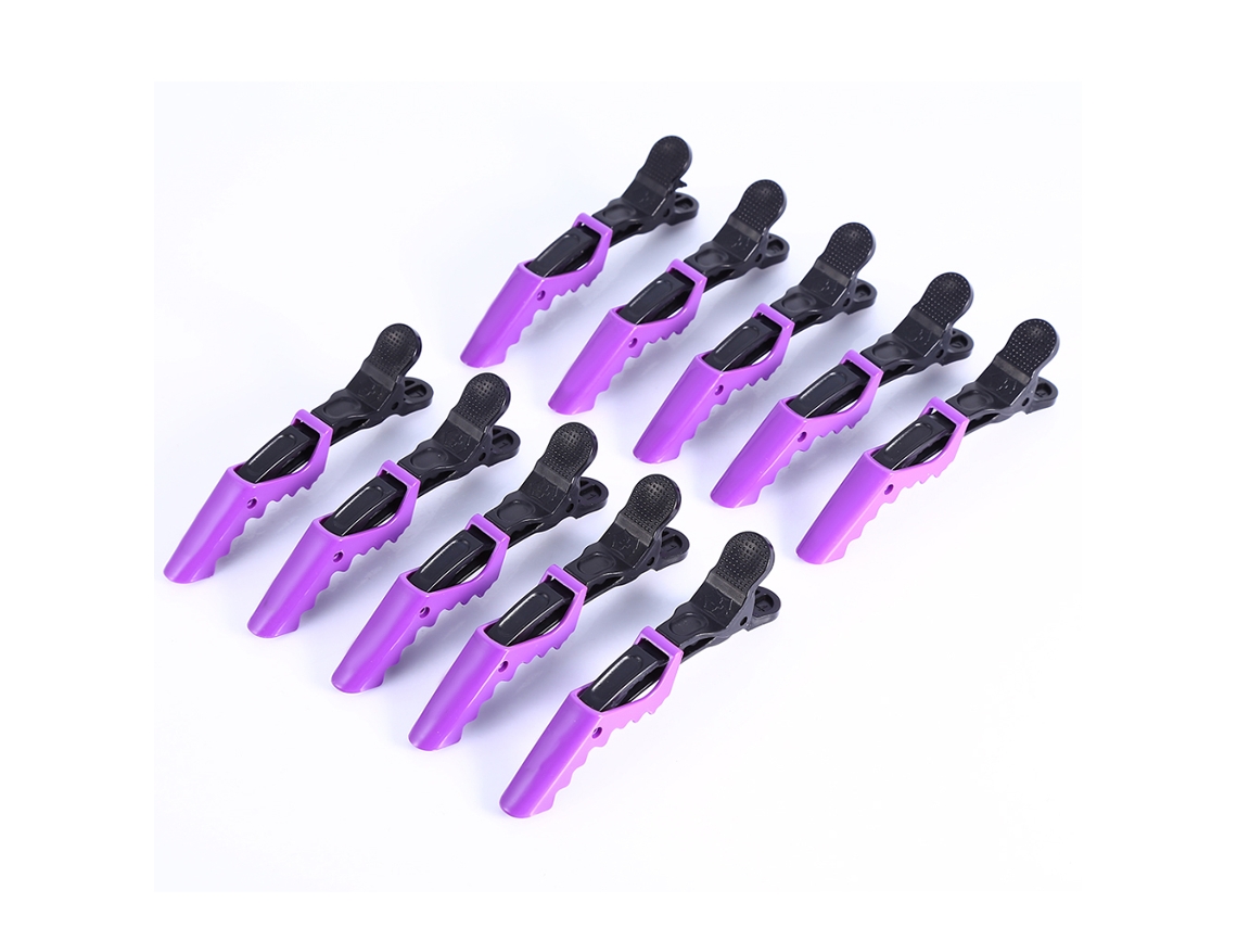 2026 10pcs Pinzas de Pelo Moradas para Salón Antideslizantes Pinzas de Peinado Accesorios de Pelo