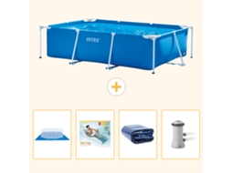 Intex Piscina Com Estrutura Retangular - 300x200x75 Cm - 5-peças S171