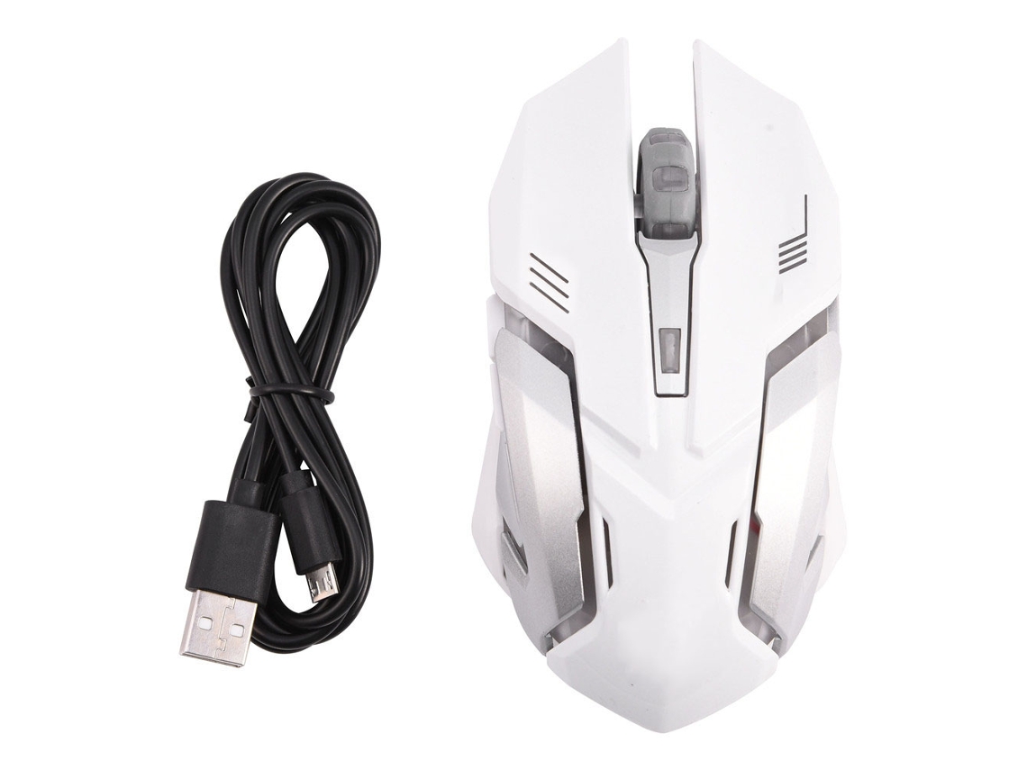 Rato Sem Fio Rato Sem Fio Free Wolf X7 (branco)LAXISCREED (recarregável, Ajuste de Dpi de Multi velocidade)