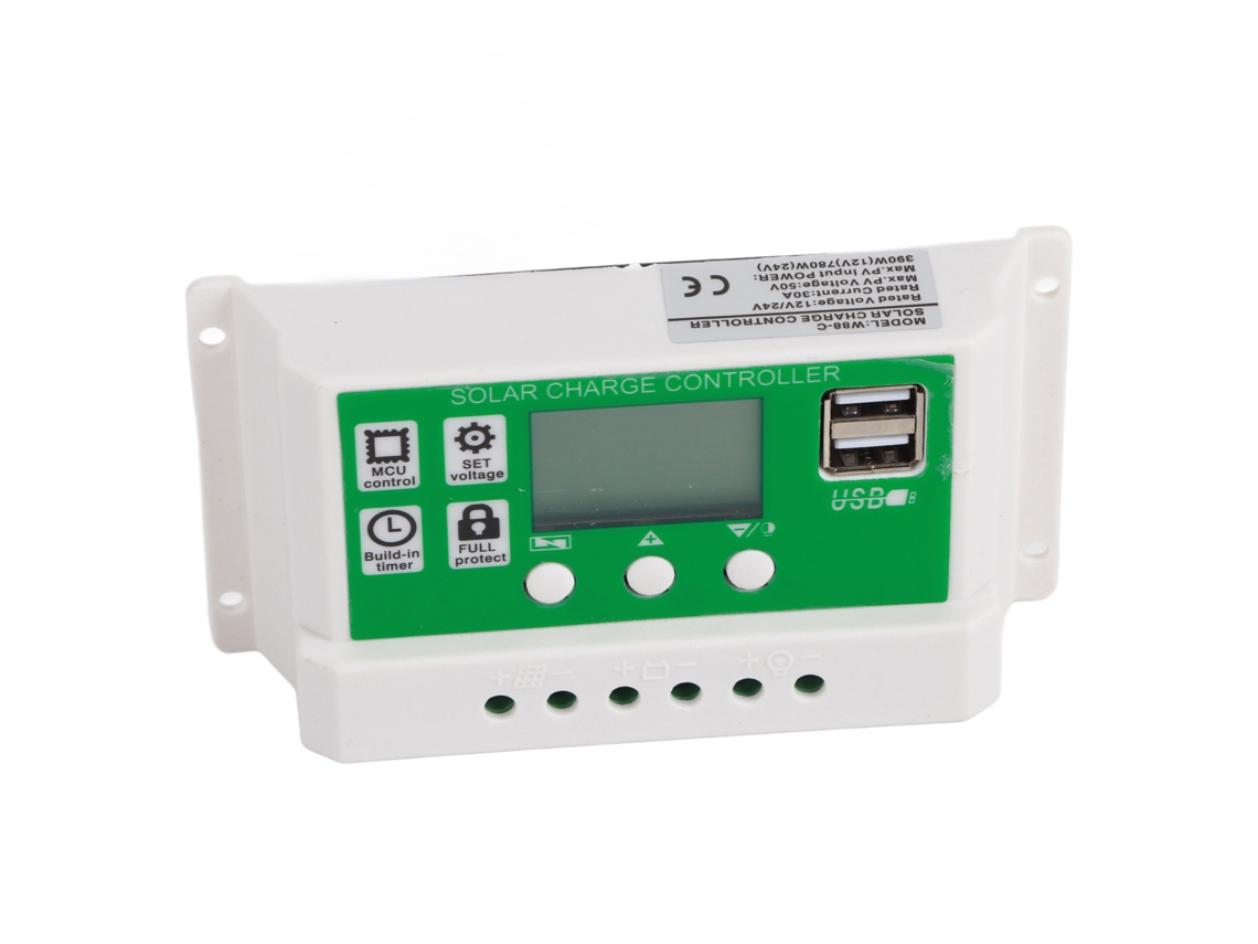Laxiscreed Controlador Solar Pwm Com Reconhecimento Automático E Carregamento Dual Usb