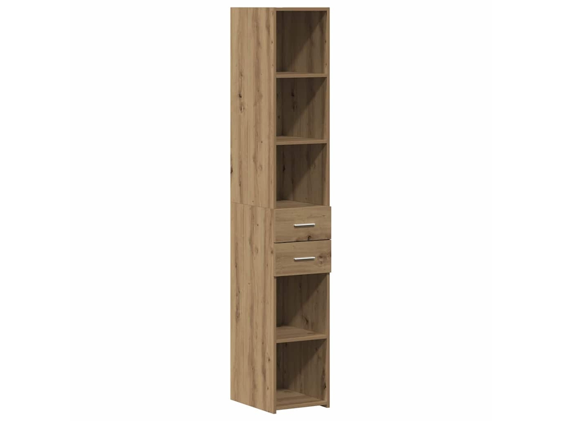 Prateleira com gaveta artesanal em carvalho MAISON EXCLUSIVE 30x42,4x185,2 cm