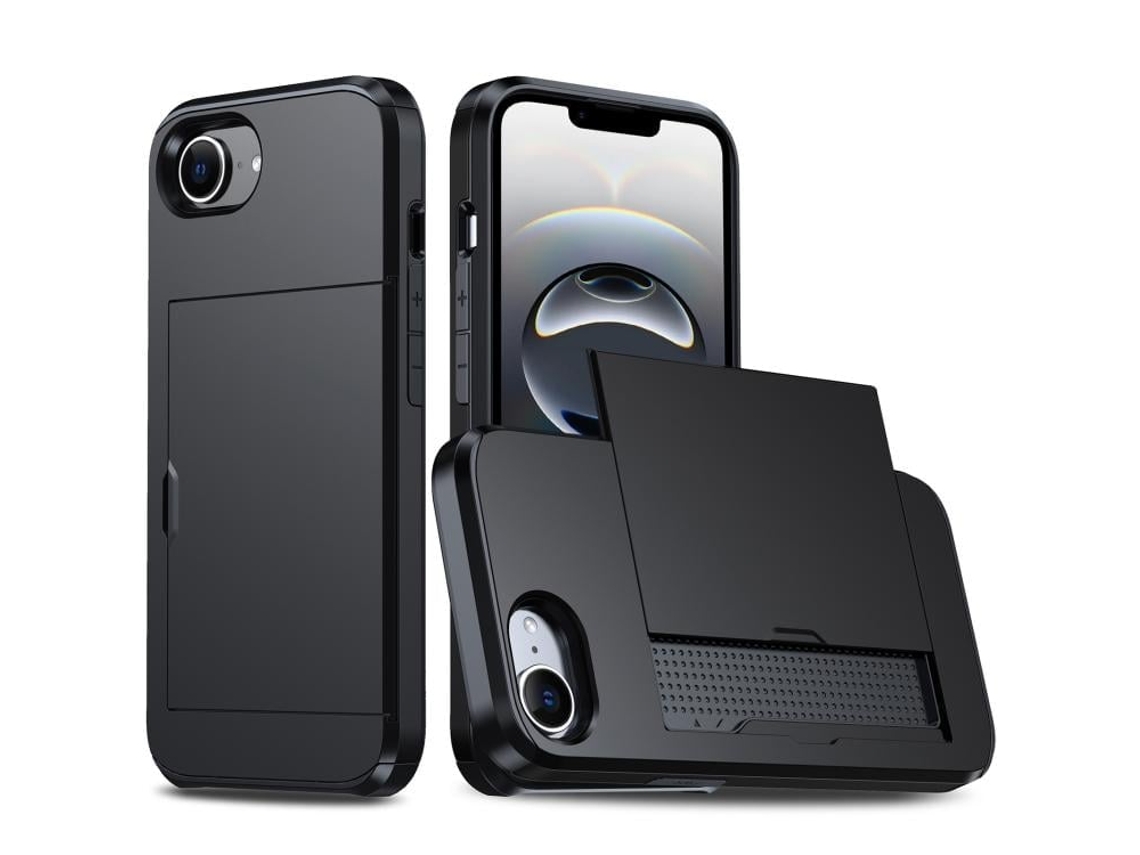 Capa Protetora À Prova De Choque Para Iphone 17e - Compartimento Para Cartão