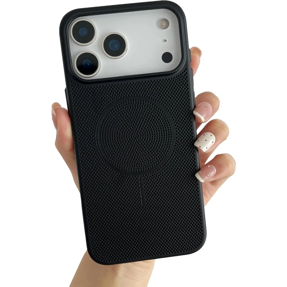 Capa Para Iphone 14 (preta), Com Carregamento Magnético Sem Fio Magsafe E Tela De Dissipação De Calor.