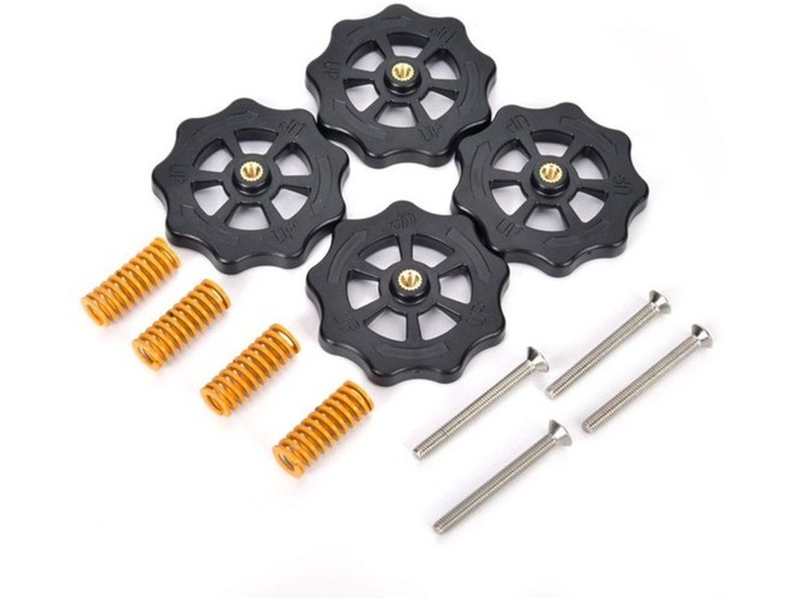 Conjunto De Estrela 4 Unidades - Estrela Giratória 52mm - Parafusos - Varredor De Cama - Compressão De Mola - Compatível Com Impressoras - Parafuso