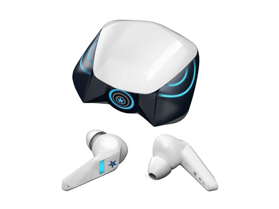 Fones De Ouvido Sem Fio Bluetooth, Cancelamento De Ruído Inteligente, Bateria Com Duração De 16 Horas, Branco