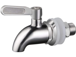 Torneira Dispensadora De Bebidas De 16 Mm, Aço Inoxidável, Para Barris, Vinho, Cerveja, Suco, Fabricação Caseira, Prata