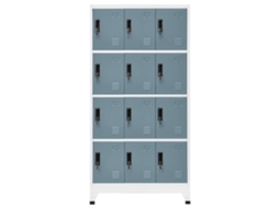 Cacifo Aço 90x45x180 Cm Cinza Claro e Cinza Escuro MAISON EXCLUSIVE