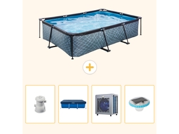 Exit-toys Piscina Exit Retangular - Efeito Pedra - 300x200x65 Cm - 5-peças S175