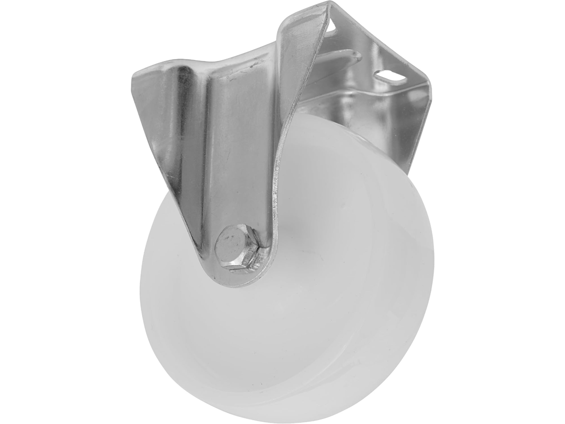 Rodízio Robusto De Nylon Com Placa Fixa Ø 125 Mm