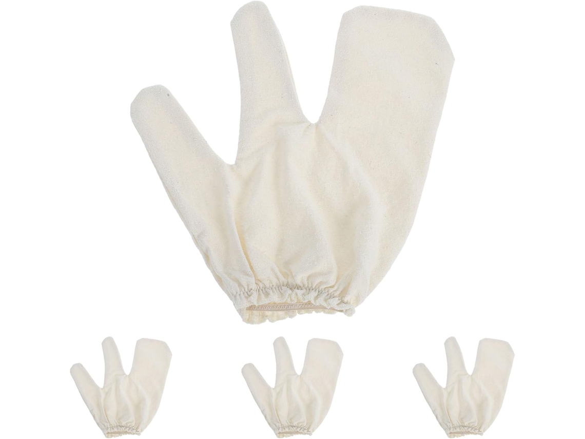 Conjunto De 4 Esponjas De Banho Esfoliantes Em Seda Crua Para Ducha, Spa E Massagem.
