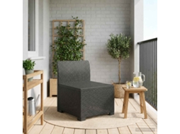 Vidaxl Sofá De Jardim 1 Lugar Look Rattan Pp Antracite