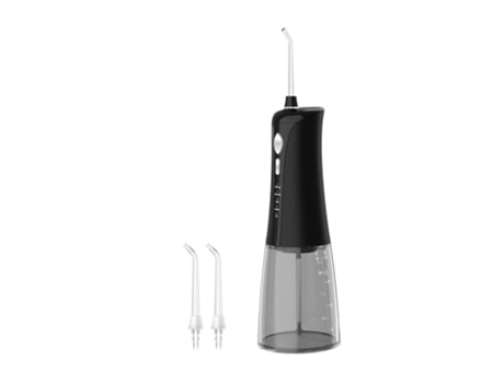 Irrigador oral elétrico portátil Baykar, de longa duração e limpeza profunda, com 4 modos, 335 ml, preto
