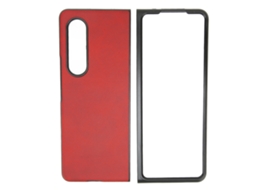 Aetheria capa Protetora Anti risco de Couro Pu para Galaxy Z Fold 3 Vermelha