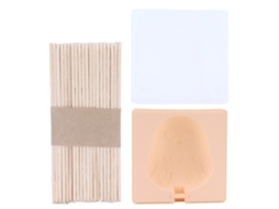 Molde de Sorvete Silicone Diy com Palitos e Tampa Laranja S/MARCA