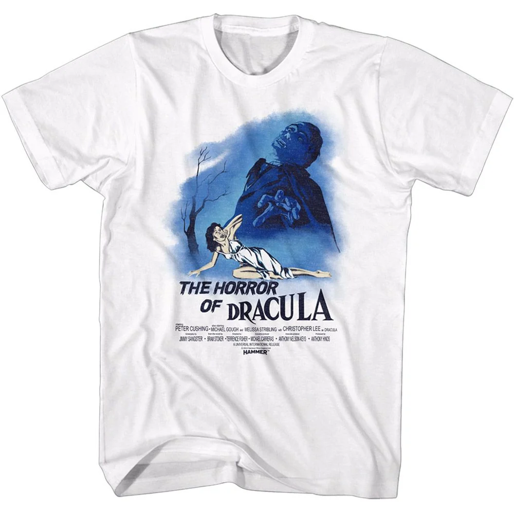 Rockinstone Horror Movies Horror Of Drac White Adult T-shirt Size:l