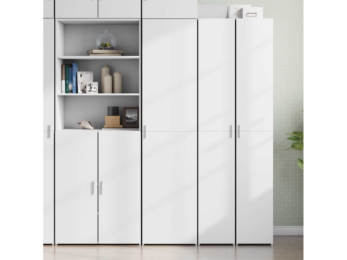 Vidaxl Armário Alto 45x42,5x185 Cm Derivados De Madeira Branco