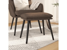 Vidaxl Apoio De Pés 45x29,5x35 Cm Tecido Cinzento-acastanhado