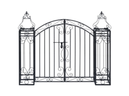 Portã£o De Jardim Ornamental 122x20,5x100 Cm Ferro Forjado Dkd Home Decor