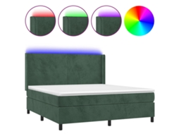 Box Spring Bed, Box Spring Beds Vidaxl Verde Veludo (160 X 200 Cm)