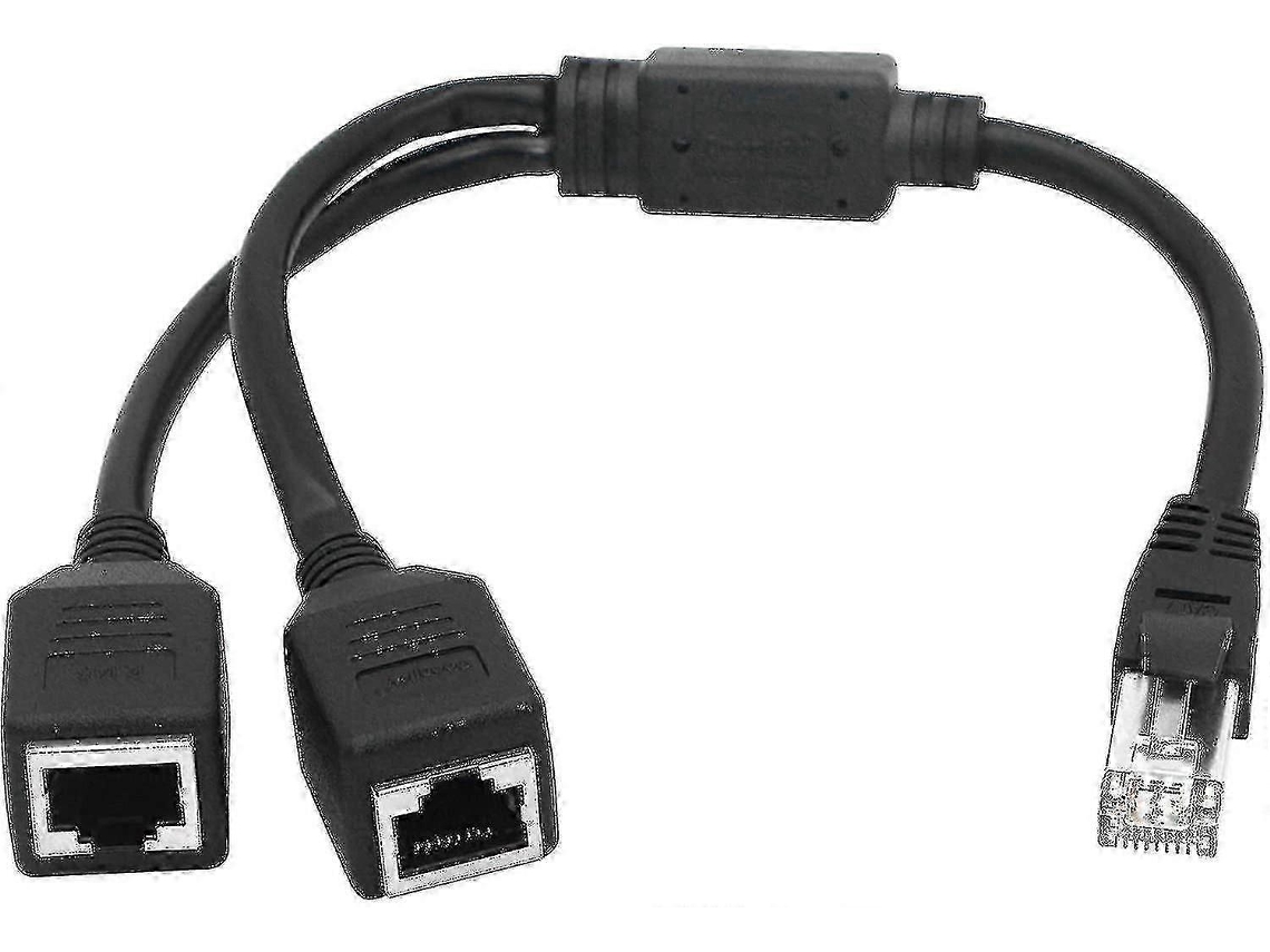Cabo Adaptador Y Com Divisor De Rede Ethernet E Extensão Ethernet. Aquaforge (1 Macho Para 2 Fêmeas)