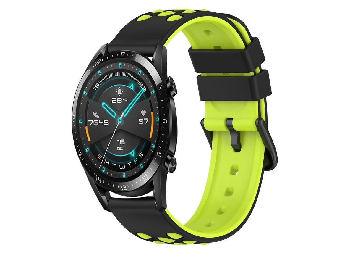 Pulseira De Silicone Bicolor Para Huawei Watch Gt2 42mm 20mm