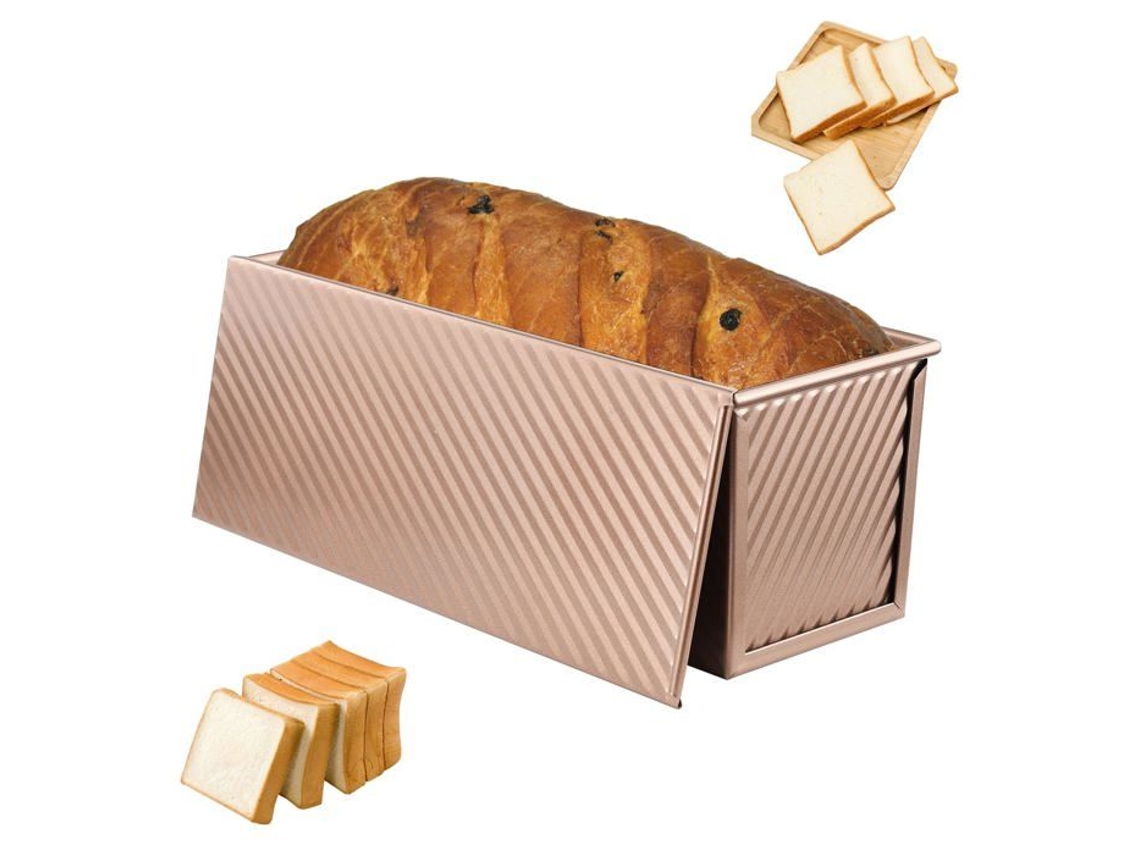 Forma Para Pão E Bolos, Em Aço Carbono, 1000 G, Revestimento Antiaderente, Com Tampa, Para Forno, Confeitaria E Preparo Doméstico
