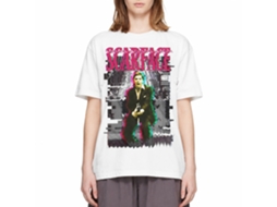 Rockinstone Scarface Movie Glitch White Adult T-shirt Size:m