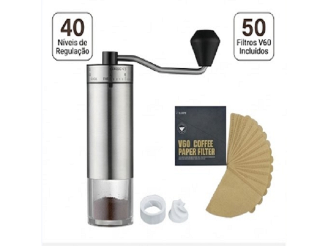 Moinho De Café Manual Com 40 Níveis