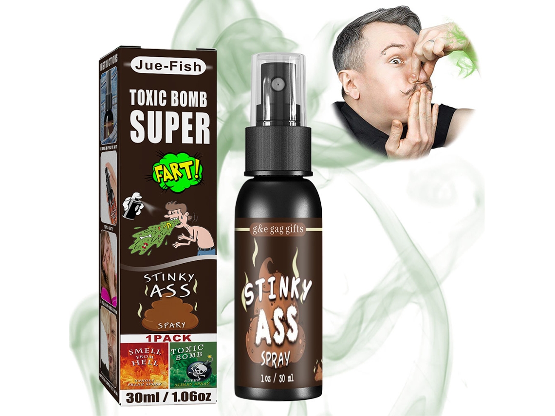 Walshlxq spray de Pedos 30ml Spray Hedoroso Broma Juguetes Fiestas Halloween Día de Los Inocentes Accesorios Chistes