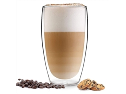 Vasos De Latte Macchiato 2025 Diseño Adecuado (4 X 330ml) - Doble Pared De Vidrio Borosilicato