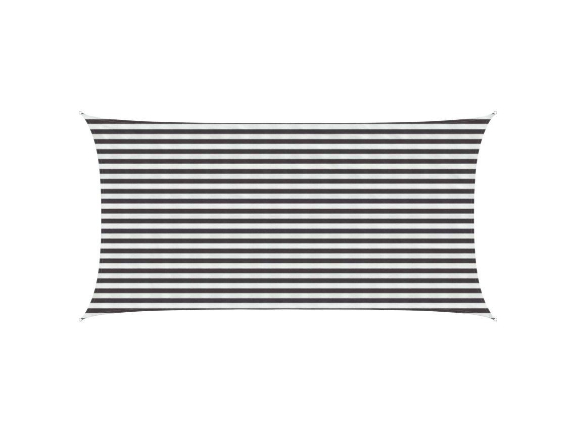 Vidaxl Vela De Sombra Antracite E Branco 2,5 X 5 M Hdpe