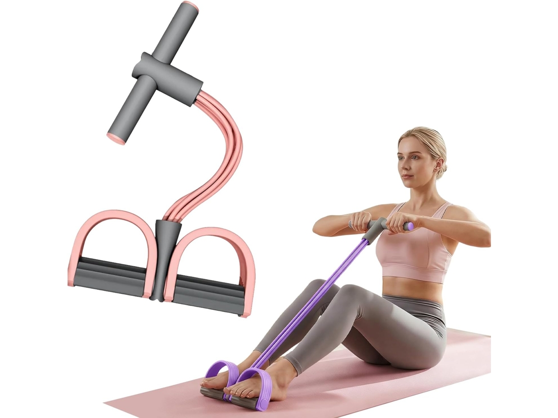 Faixa de Resistência AQUAFORGE com pedal borracha multiuso para Ioga e Alongamento