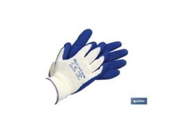 Guante latex rugoso azul talla 10   caja 12 unid.